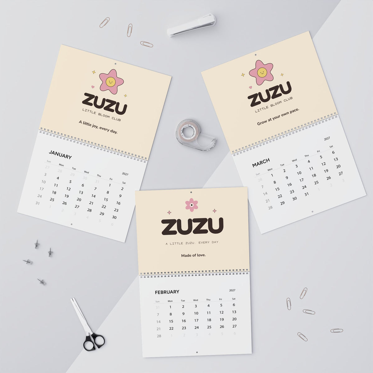 ZUZU A Little Happy Year 2027 Wall Calendar